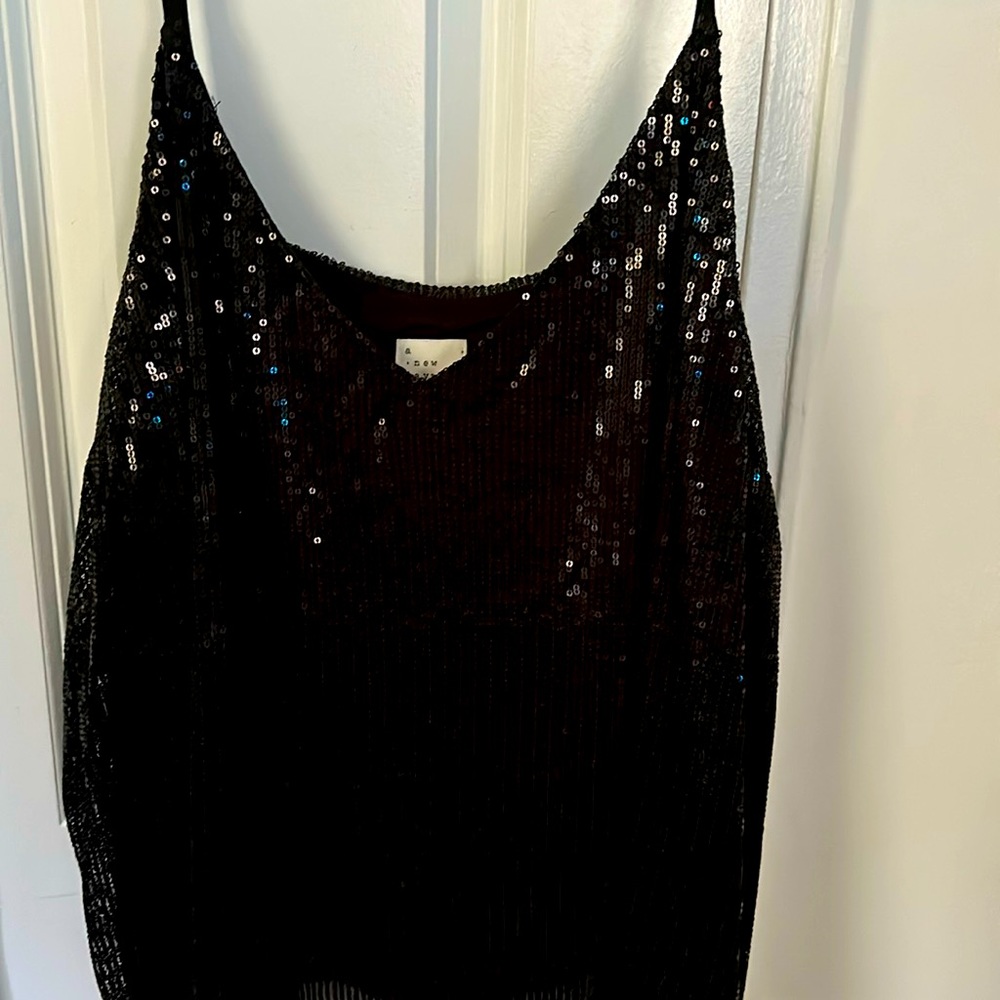 Sequins Black Tank